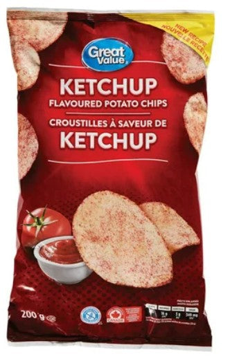 NO NAME Potato Chips, Ketchup 200g/7.1 oz., bag, (Imported from Canada)