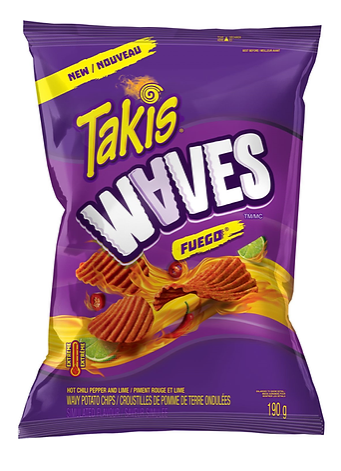 TAKIS Fuego Tortilla Chips Spicy Chili Pepper & Lime Flavour, 280g/9.9 oz.  {Imported from Canada}