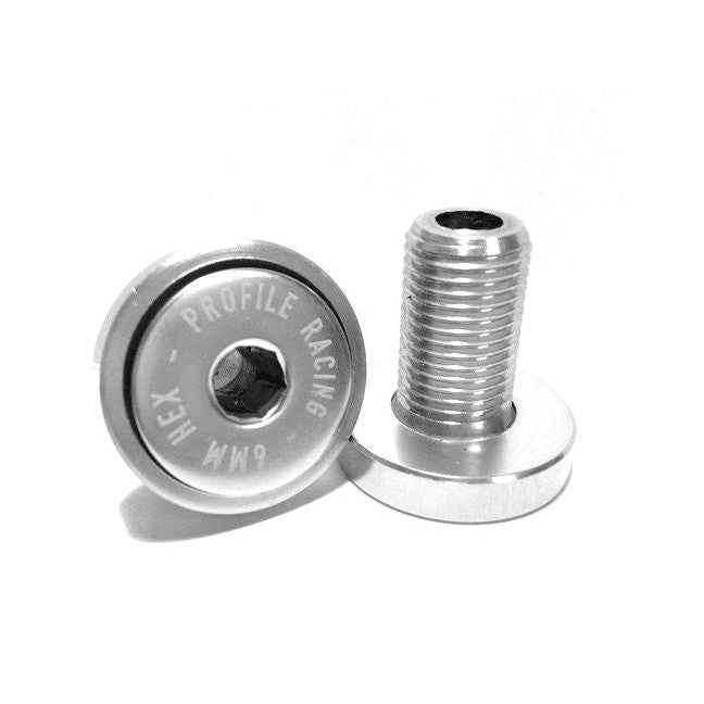 Aluminum alloy concave washers for M8 M10 GDH 3/8 BMX crank spindle bolts  SILVER ANODIZED - Porkchop BMX