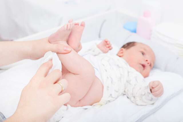 Changing Diaper for newborn baby