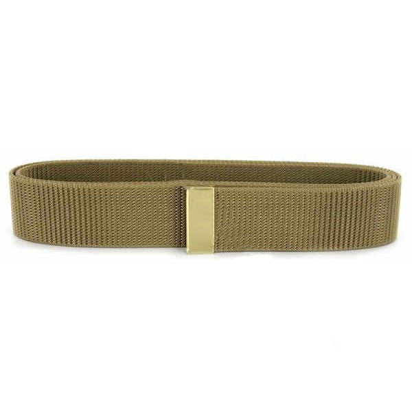 USN Male Khaki Nylon Belt with Brass Tip – Vanguard Industries