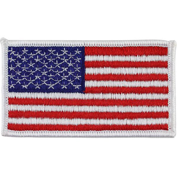 2 by 3 1/4 inch USA Flag Patch with White edge – Vanguard