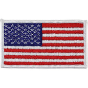 Flag Patch: United States of America 2 by 3-1/4 inch with white edge