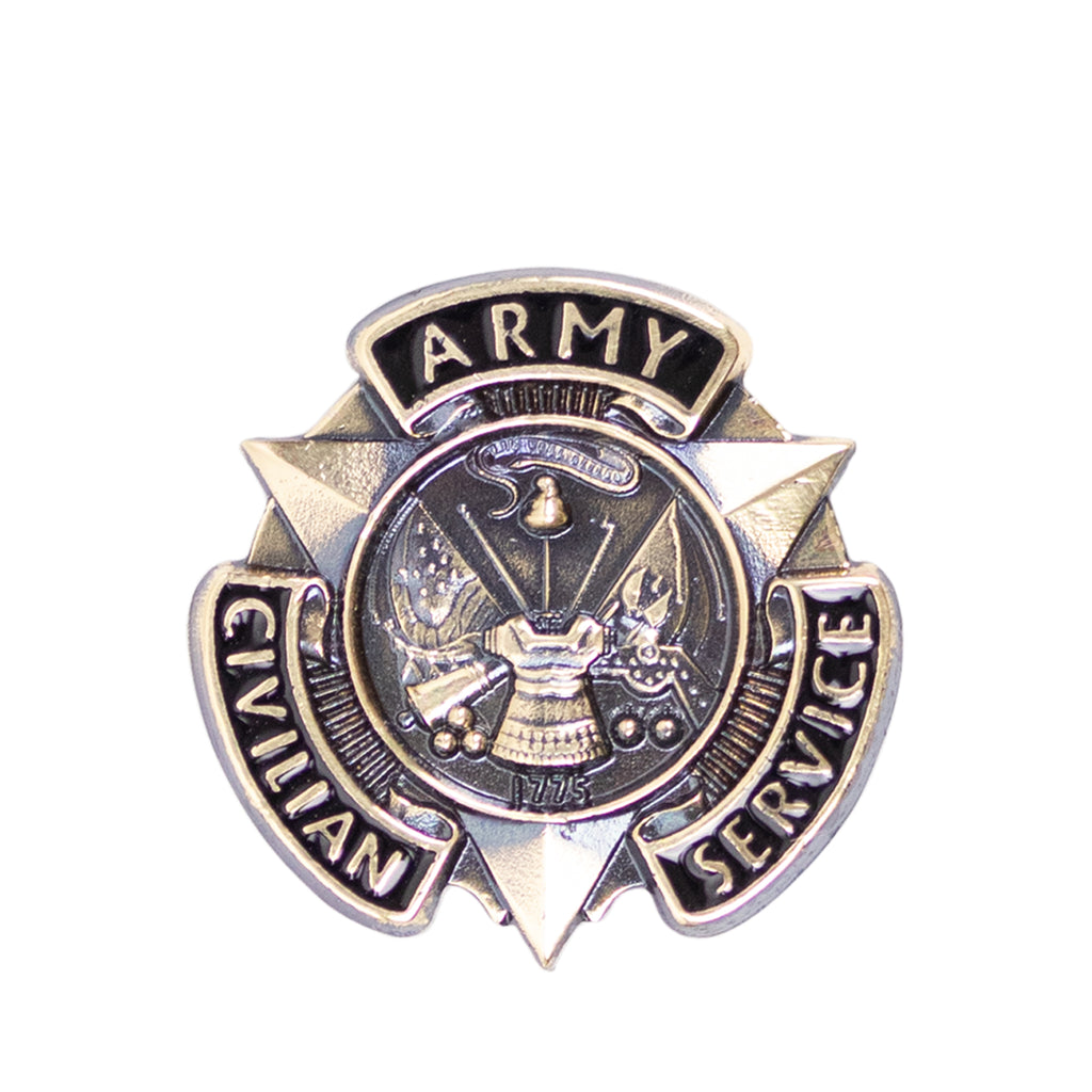 Army Lapel Pin Civilian Service Bronze Vanguard Industries