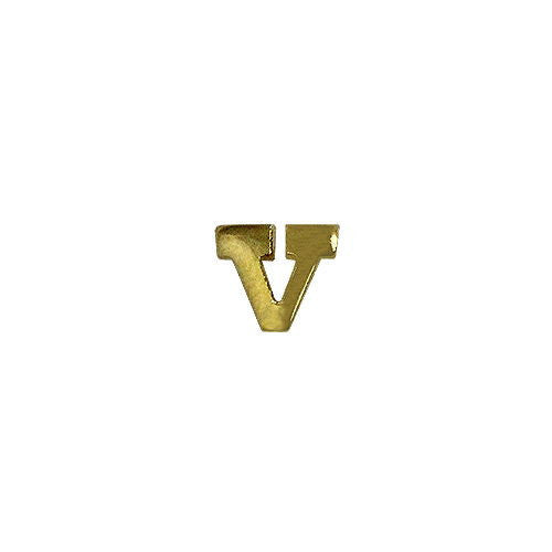 NO PRONG Ribbon Attachments: Letter V - satin gold – Vanguard Industries