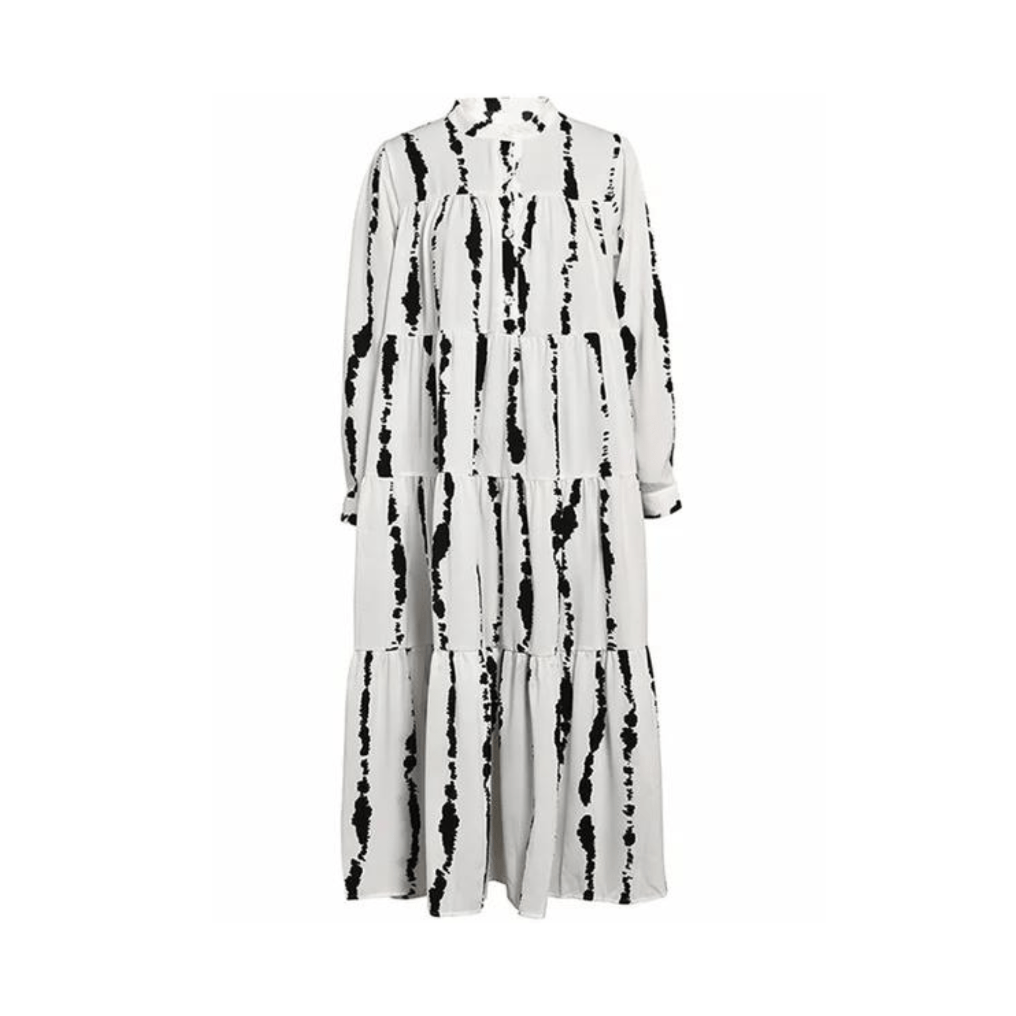 Image of Black and White Loose Fit Dress