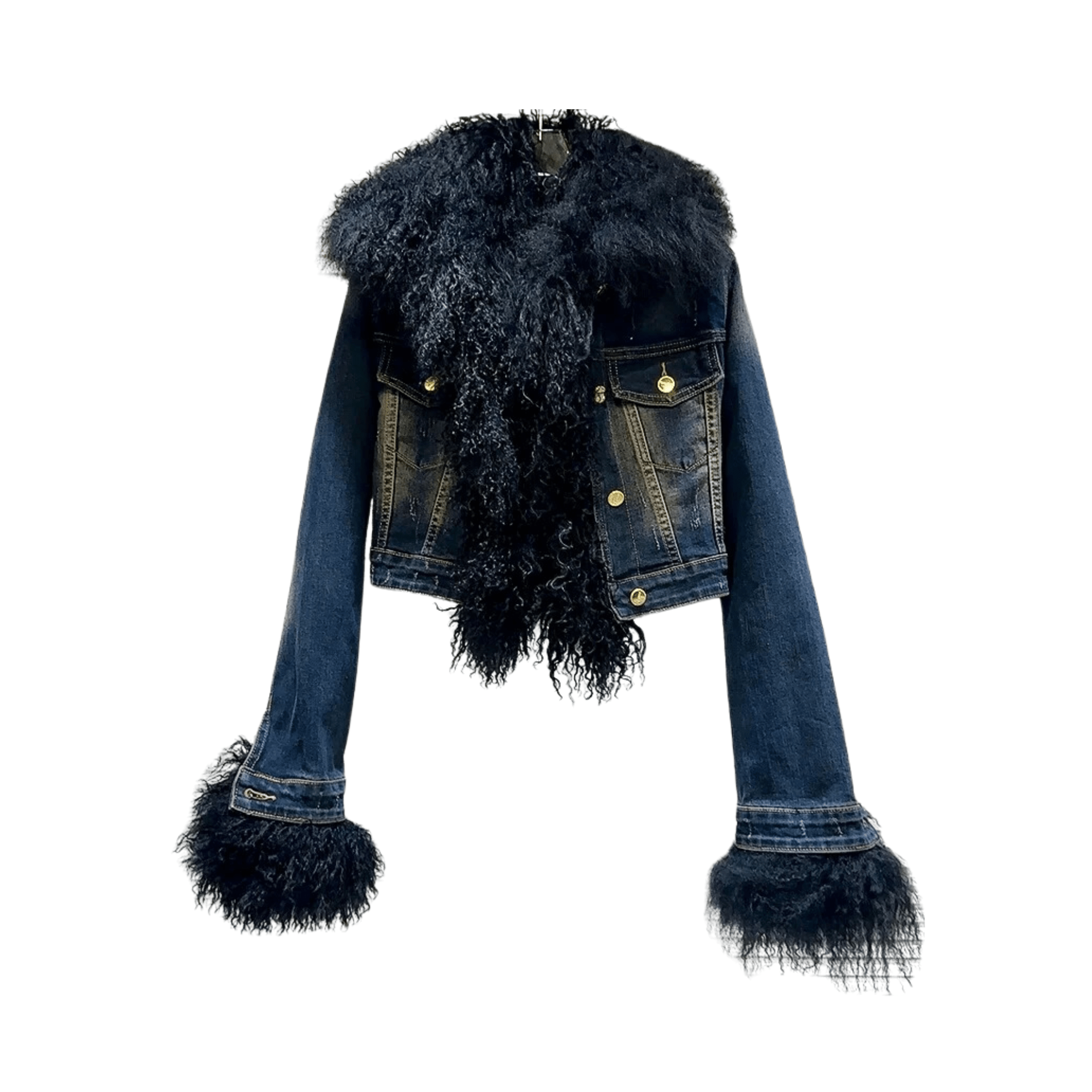 Zee Faux Fur Lined Denim Jacket | Shop Tiny Details – The Tiny Details