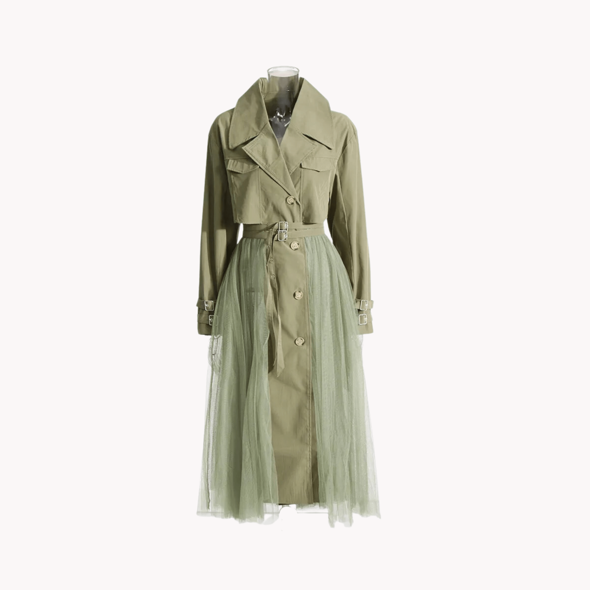 ANREALAGE TULLE CUBE TRENCH COAT - トレンチコート