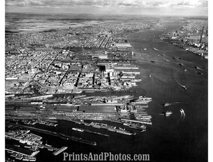 Aerial View Of Yankee Stadium In The 1950's Framed Print by Dwight