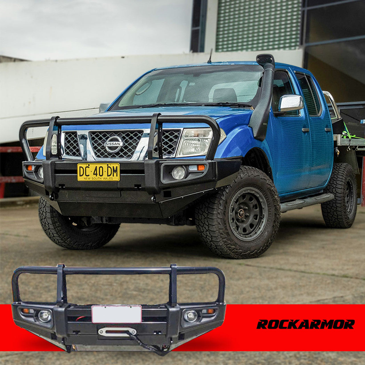 Rockarmor Premium Bull Bar Nissan Navara D40 Rockarmorau