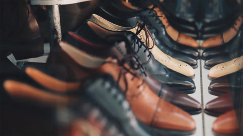 men's shoe displayed in a store