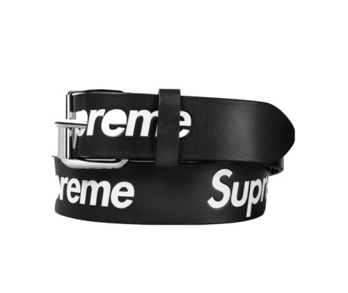 Supreme Repeat Leather Belt - Red – Fan Cave