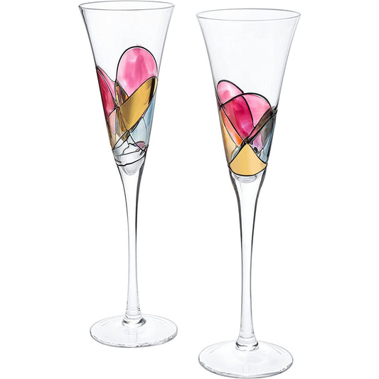 The Wine Savant Artisanal Hand Painted Wine Glasses - 29OZ