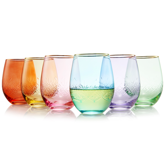 The Wine Savant Aesthetic Cloud Elegant Crystal Wine & Water Glasses