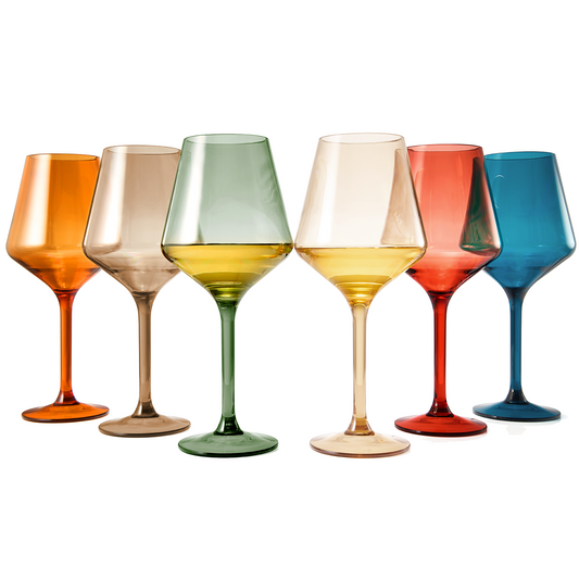 KOMOREBI - Acrylic Wine Glasses - Pale Pink - Set of 4 - 14oz