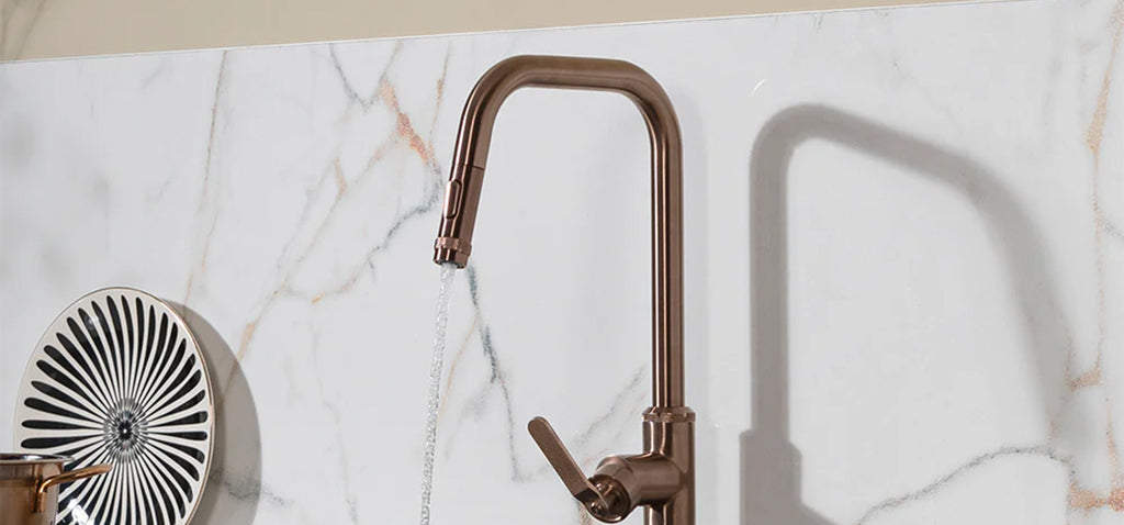 single lever pull out kitchen tap
