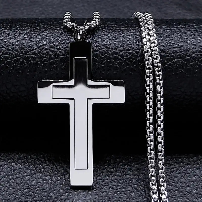 Colar-Crucifixo-Prateado