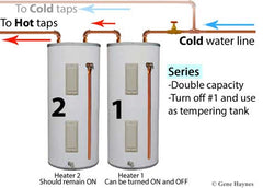 Water heaters hooked up in series