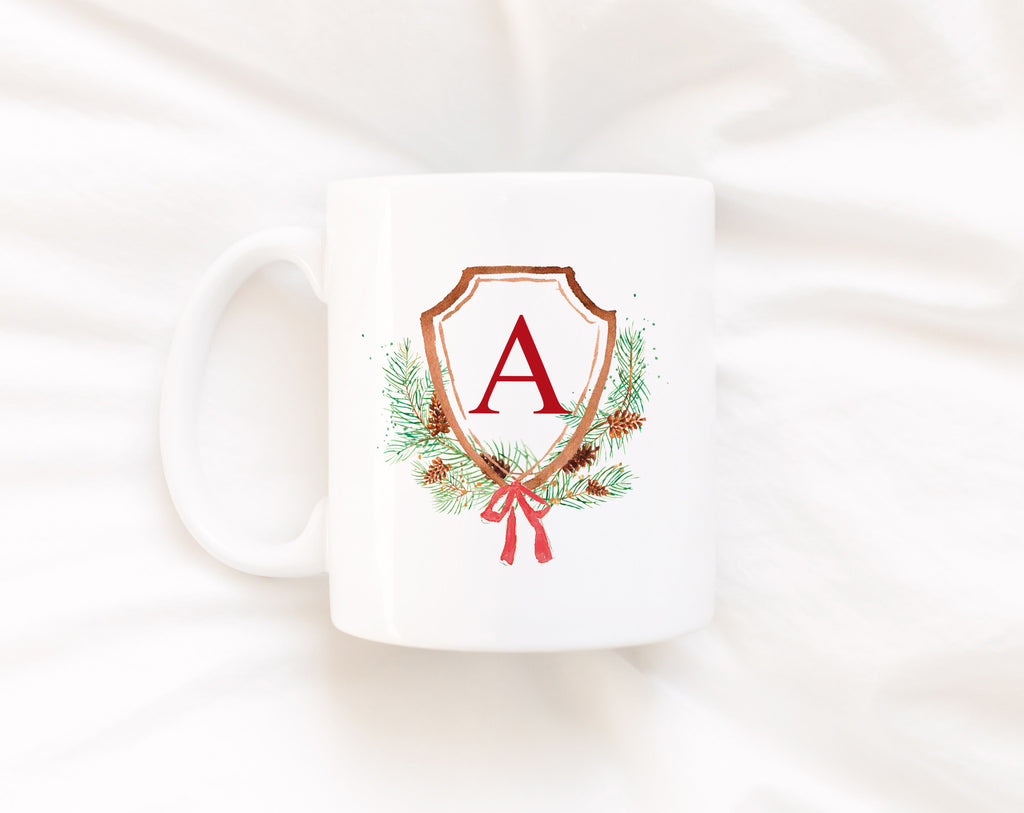 Christmas Crest Monogram Mug – Printable Wisdom