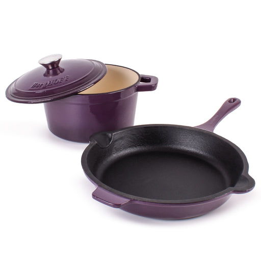 Neo Cast Iron 3pc Set, 3Qt Cov Dutch Oven & G/P, Red - Bed Bath & Beyond -  18226739