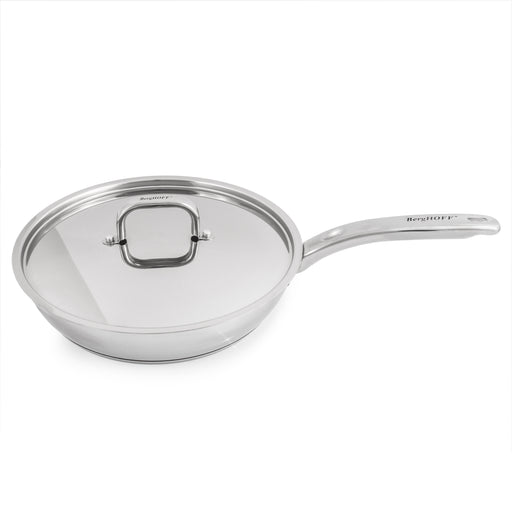 Belly Shape 1810 SS Deep 9.5 Inch Skillet With Lid, SnackMagic