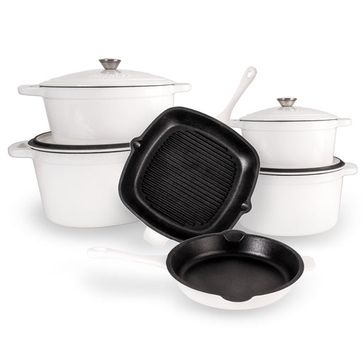 Neo 5Pc Cast Iron Cookware Set, Oyster — BergHOFF