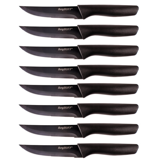 BergHOFF 8pc PP Knife Set with Universal Black Knife Block, Mint