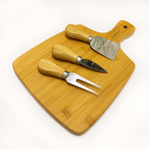 BergHOFF Bamboo Cutting Board with 4 Color-Coded Cutting Mats - 20088494