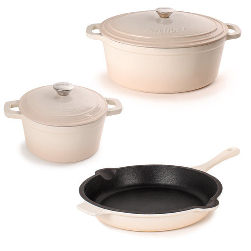 Neo 3pc Cast Iron Set 3qt Covered Dutch Oven & 11 Grill Pan Oyster - Bed  Bath & Beyond - 37571499