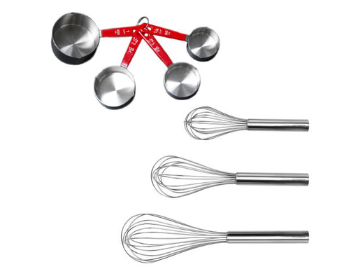 8pcs/set Baking Tools Kitchen Measuring Spoons Set Retro Baking Measuring  Tools With Scale Stainless Steel Baking Cooking Kitche