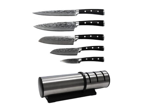 BergHOFF Straight 4-Piece Santoku Hollow Knife Set 