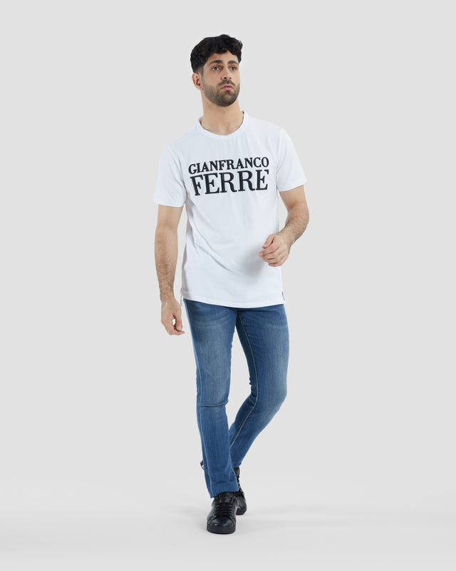 Picture of Uneven Structured Logo T-Shirt