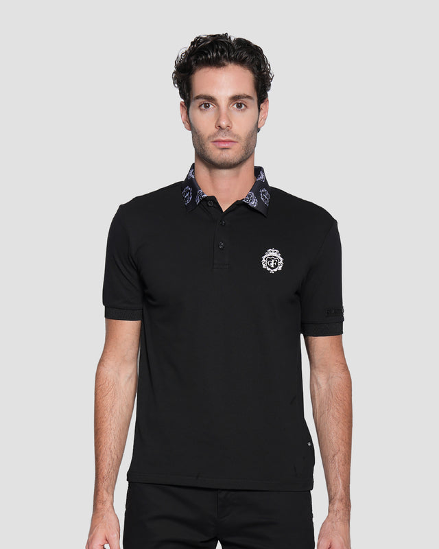 Picture of Logo Collared and Embroidered Polo Shirt