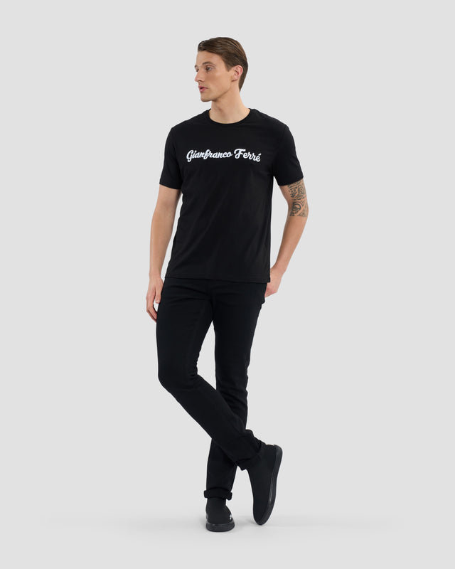 Picture of Script Brand Embroidered T-Shirt