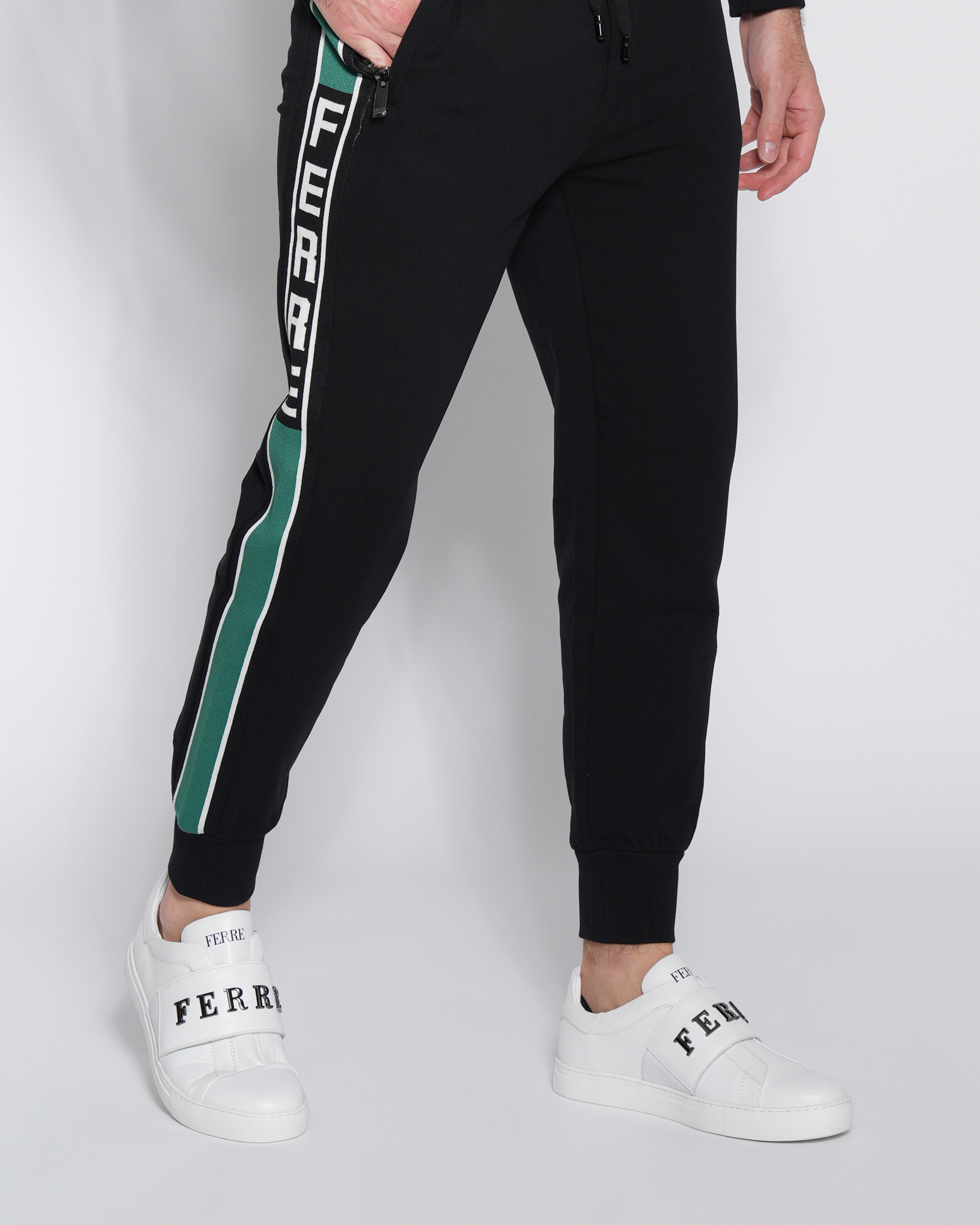 Jacquard Logo Tape Track Pants