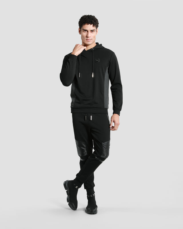 Picture of Melange Paneled Hoodie Jacket