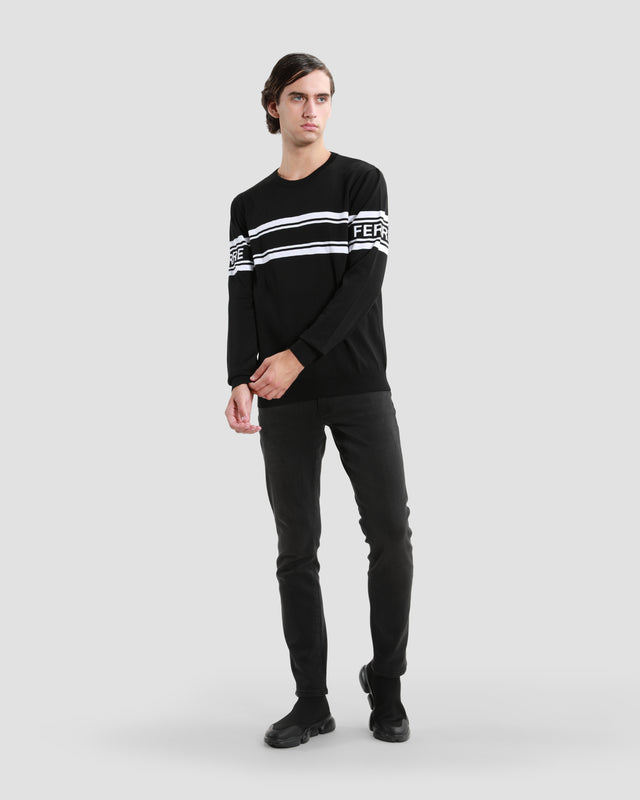 Picture of Brand Detailed Sleeve Sweater
