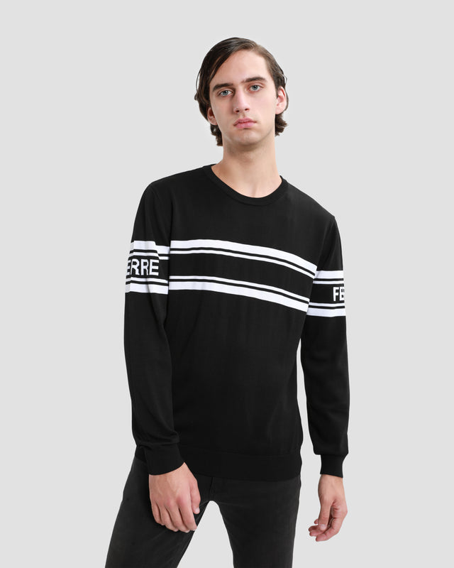 Picture of Brand Detailed Sleeve Sweater