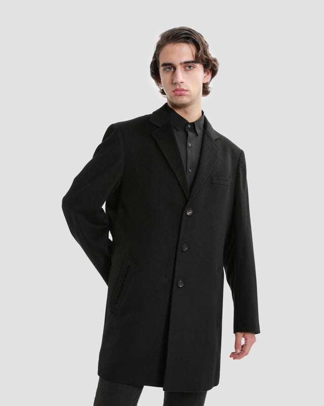 Picture of Brand Appliqued Cashmere Coat