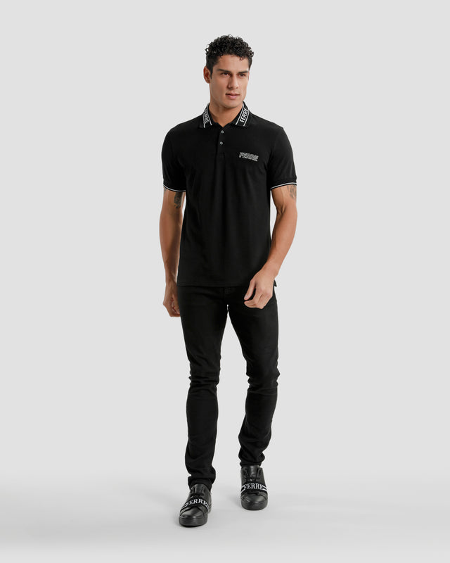 Picture of Monochrome Logo Embroidered Polo Shirt