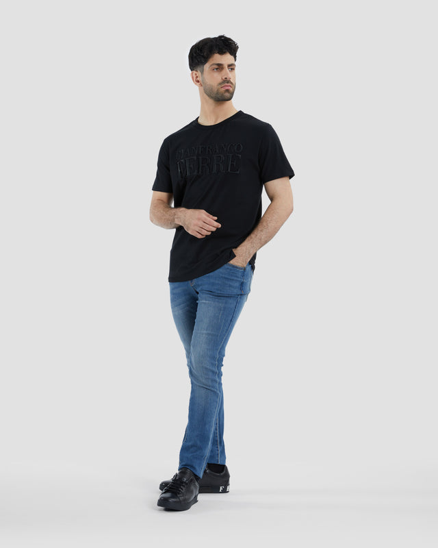Picture of Uneven Structured Logo T-Shirt