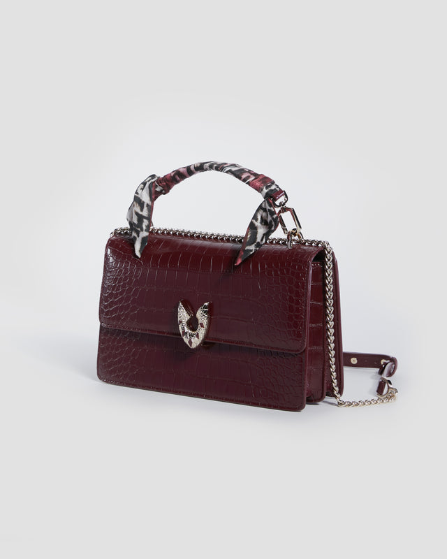 Picture of Croc Skin Finish Crossbody Bag