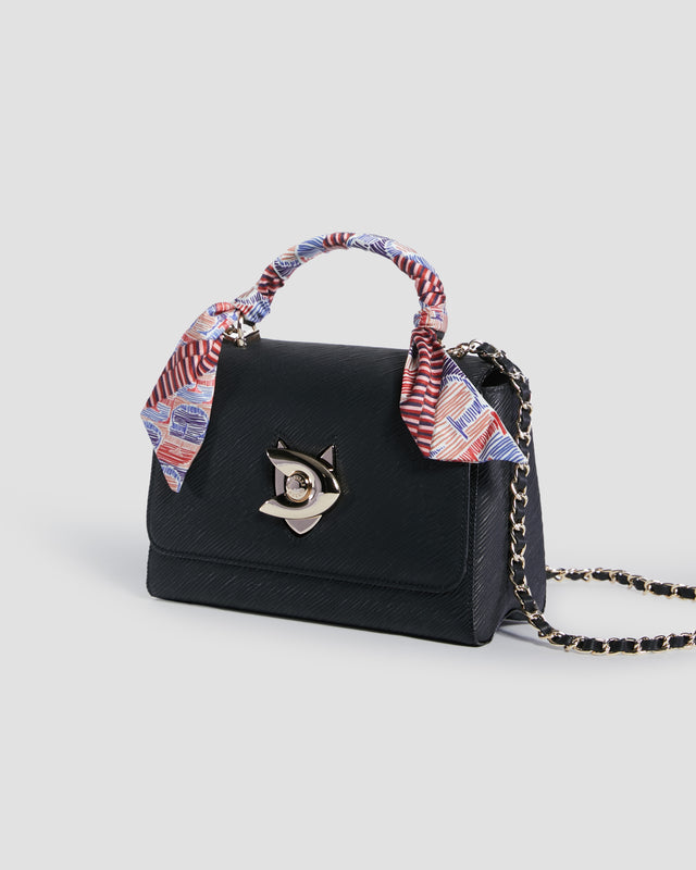 Picture of Twist Lock Textured Crossbody Bag