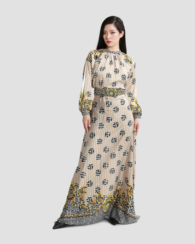 Picture of Geometric Baroque Maxi Dress