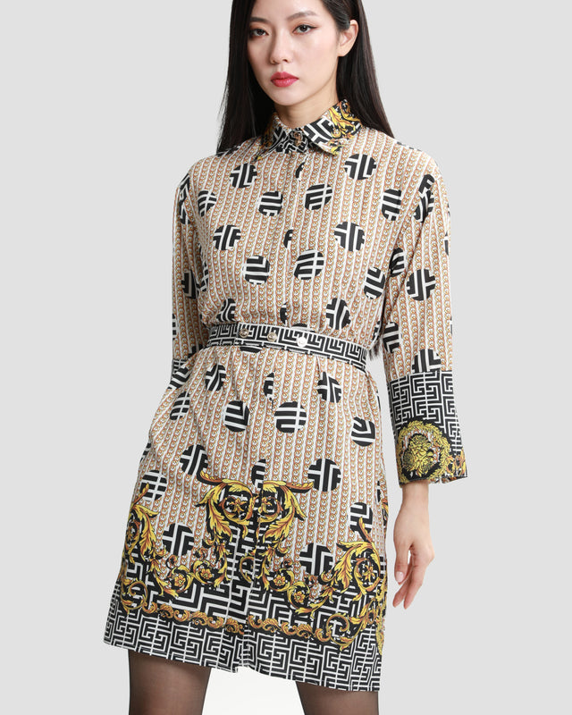 Picture of Geometric Baroque Mini Dress