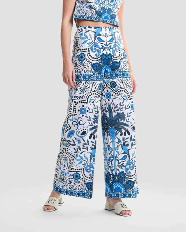 Picture of Floral Print Wide Leg Pants