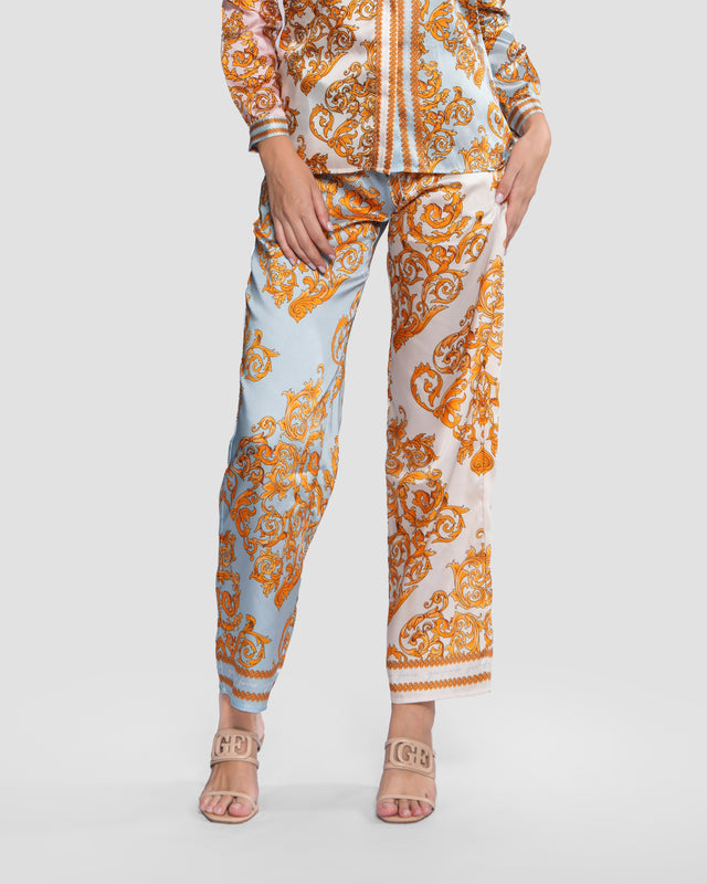 Picture of Baroque Motif  Wide-Leg Trouser