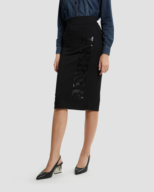 Picture of Logo Print Pencil Skirt