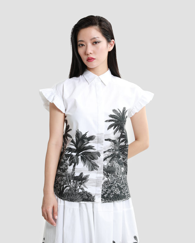 Picture of Botanical Placement Printed Shirt