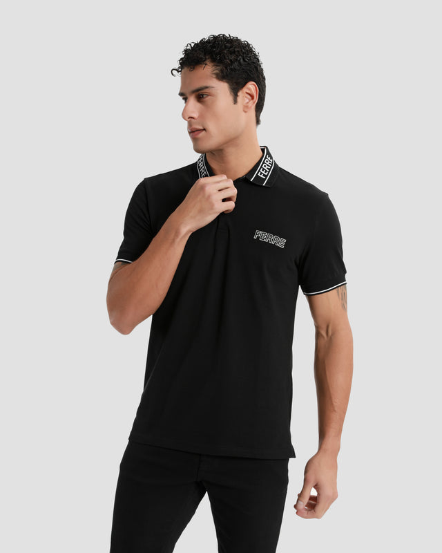 Picture of Monochrome Logo Embroidered Polo Shirt